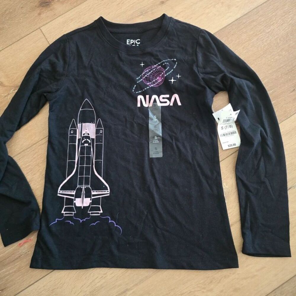 Epic Threads girls NASA Space long sleeve graphic t-shirt shirt 7 8 s